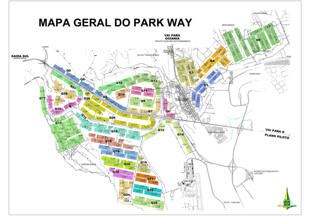 Mapa geral do Park Way